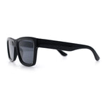 Iconic Narrow Rectangular Thick Horn Rim Plastic Minimal Sunglasses