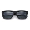 Iconic Narrow Rectangular Thick Horn Rim Plastic Minimal Sunglasses