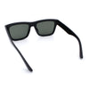 Iconic Narrow Rectangular Thick Horn Rim Plastic Minimal Sunglasses