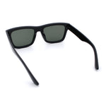 Iconic Narrow Rectangular Thick Horn Rim Plastic Minimal Sunglasses