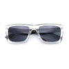 Iconic Narrow Rectangular Thick Horn Rim Plastic Minimal Sunglasses