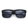 Iconic Narrow Rectangular Thick Horn Rim Plastic Minimal Sunglasses