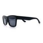 Iconic Narrow Rectangular Thick Horn Rim Plastic Minimal Sunglasses