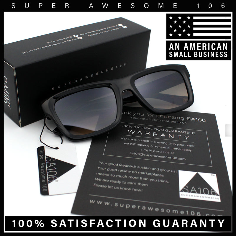 Iconic Narrow Rectangular Thick Horn Rim Plastic Minimal Sunglasses