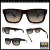 Iconic Narrow Rectangular Thick Horn Rim Plastic Minimal Sunglasses
