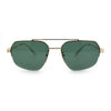 Mens Luxury Half Rim Metal Frame Rectangular Euro Fashion Sunglasses