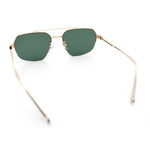 Mens Luxury Half Rim Metal Frame Rectangular Euro Fashion Sunglasses