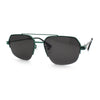Mens Luxury Half Rim Metal Frame Rectangular Euro Fashion Sunglasses