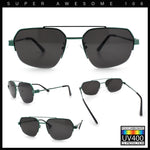 Mens Luxury Half Rim Metal Frame Rectangular Euro Fashion Sunglasses