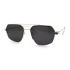 Mens Luxury Half Rim Metal Frame Rectangular Euro Fashion Sunglasses