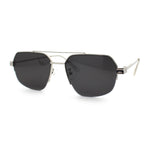 Mens Luxury Half Rim Metal Frame Rectangular Euro Fashion Sunglasses