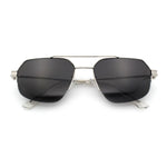 Mens Luxury Half Rim Metal Frame Rectangular Euro Fashion Sunglasses