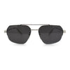 Mens Luxury Half Rim Metal Frame Rectangular Euro Fashion Sunglasses