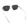 Mens Luxury Half Rim Metal Frame Rectangular Euro Fashion Sunglasses