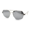 Mens Luxury Half Rim Metal Frame Rectangular Euro Fashion Sunglasses