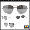 Mens Luxury Half Rim Metal Frame Rectangular Euro Fashion Sunglasses
