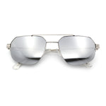 Mens Luxury Half Rim Metal Frame Rectangular Euro Fashion Sunglasses