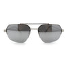 Mens Luxury Half Rim Metal Frame Rectangular Euro Fashion Sunglasses