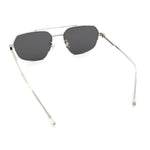 Mens Luxury Half Rim Metal Frame Rectangular Euro Fashion Sunglasses