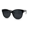 Womens Round Oversized Horned High Temple Fem Fashion Sunglasses