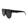Womens Round Oversized Horned High Temple Fem Fashion Sunglasses
