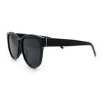 Womens Round Oversized Horned High Temple Fem Fashion Sunglasses