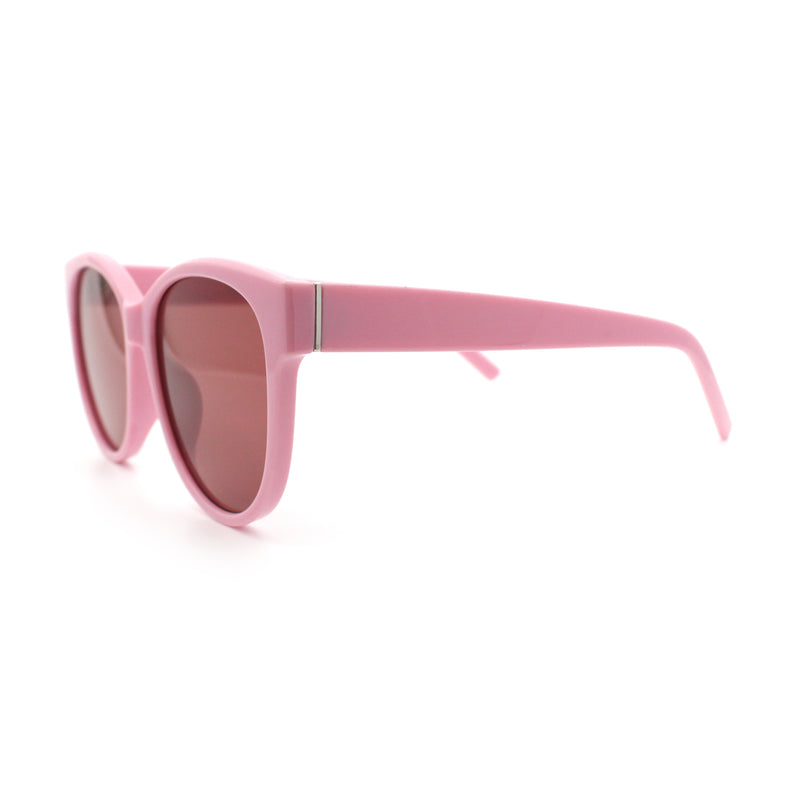 Womens Round Oversized Horned High Temple Fem Fashion Sunglasses