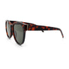 Womens Round Oversized Horned High Temple Fem Fashion Sunglasses