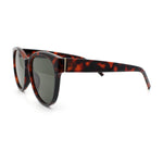 Womens Round Oversized Horned High Temple Fem Fashion Sunglasses