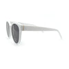 Womens Round Oversized Horned High Temple Fem Fashion Sunglasses