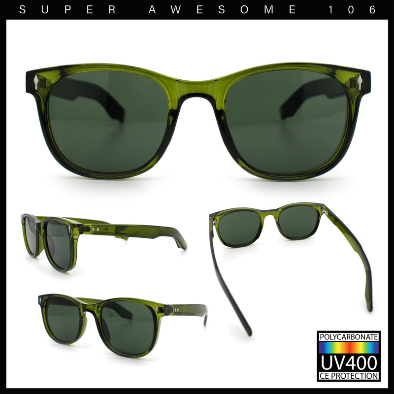 Gentlemanly Retro Horn Rim Hipster Fashion Plastic Sunglasses