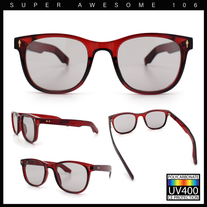 Gentlemanly Retro Horn Rim Hipster Fashion Plastic Sunglasses