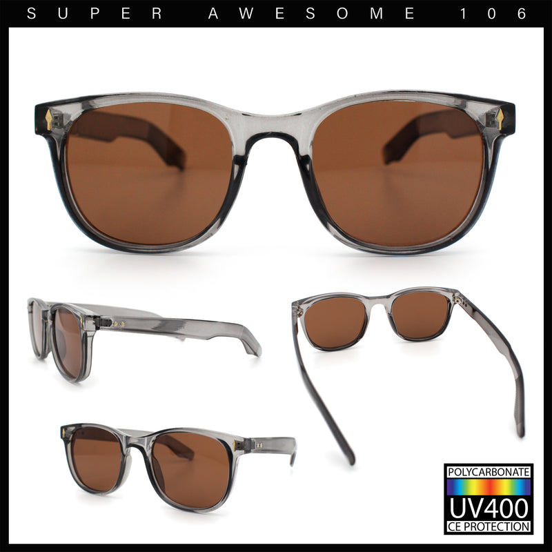 Gentlemanly Retro Horn Rim Hipster Fashion Plastic Sunglasses