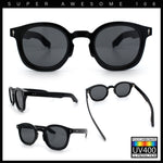 Vintage Style Iconic Keyhole Horn Rim Plastic Round Hipster Sunglasses