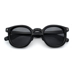 Vintage Style Iconic Keyhole Horn Rim Plastic Round Hipster Sunglasses