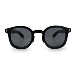 Vintage Style Iconic Keyhole Horn Rim Plastic Round Hipster Sunglasses
