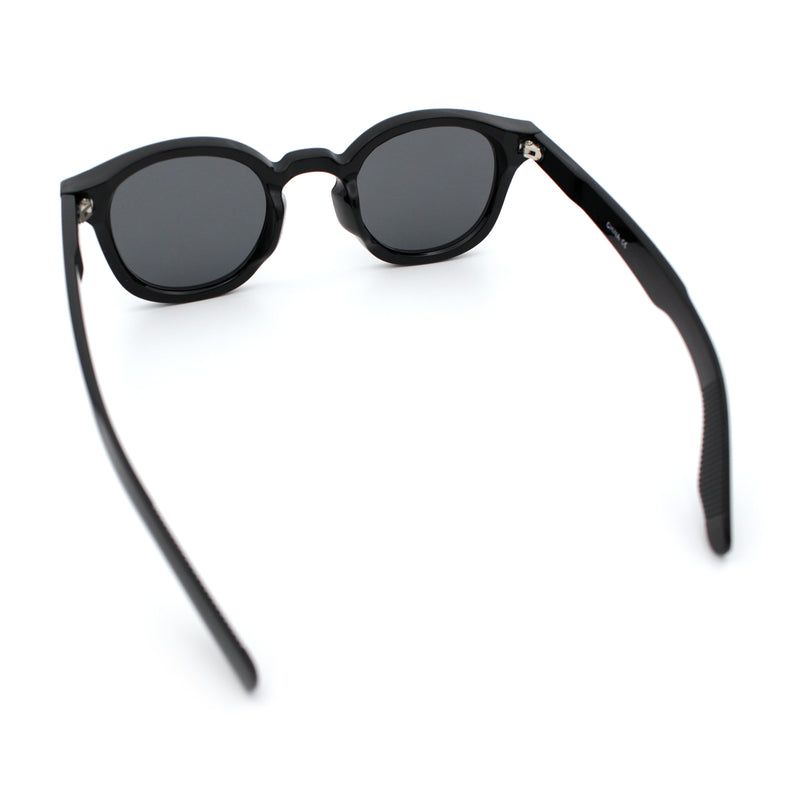 Vintage Style Iconic Keyhole Horn Rim Plastic Round Hipster Sunglasses