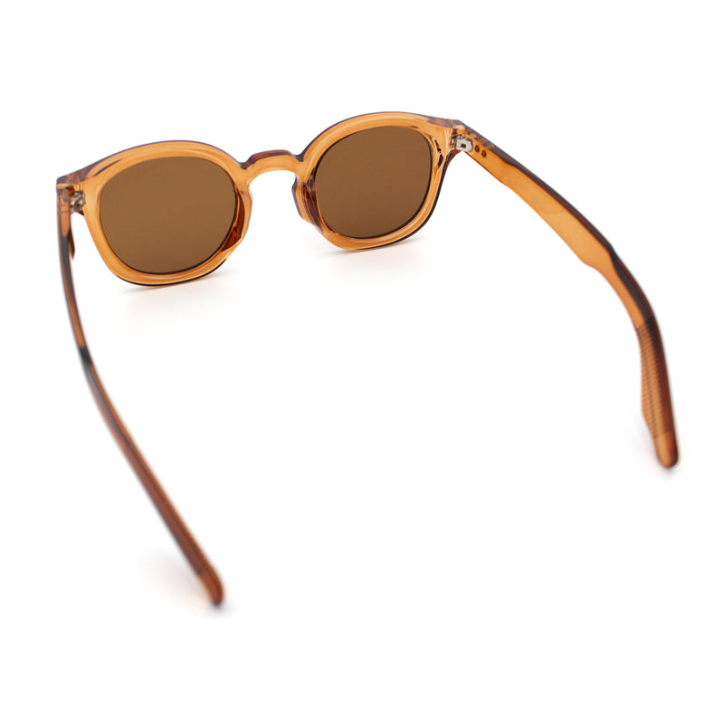 Vintage Style Iconic Keyhole Horn Rim Plastic Round Hipster Sunglasses