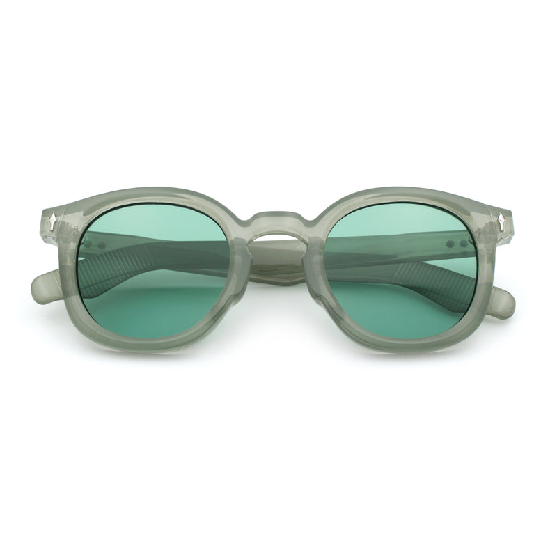 Vintage Style Iconic Keyhole Horn Rim Plastic Round Hipster Sunglasses