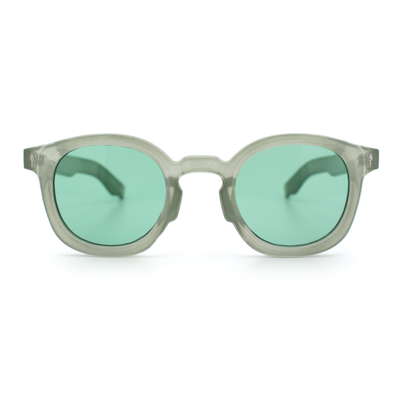 Vintage Style Iconic Keyhole Horn Rim Plastic Round Hipster Sunglasses