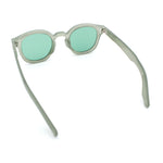Vintage Style Iconic Keyhole Horn Rim Plastic Round Hipster Sunglasses