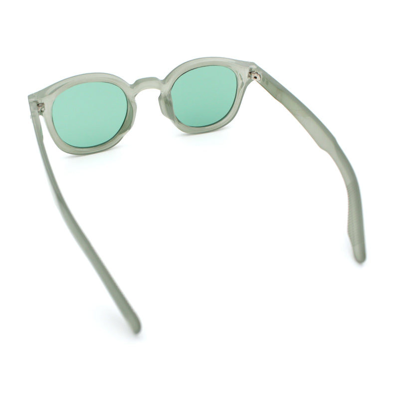 Vintage Style Iconic Keyhole Horn Rim Plastic Round Hipster Sunglasses