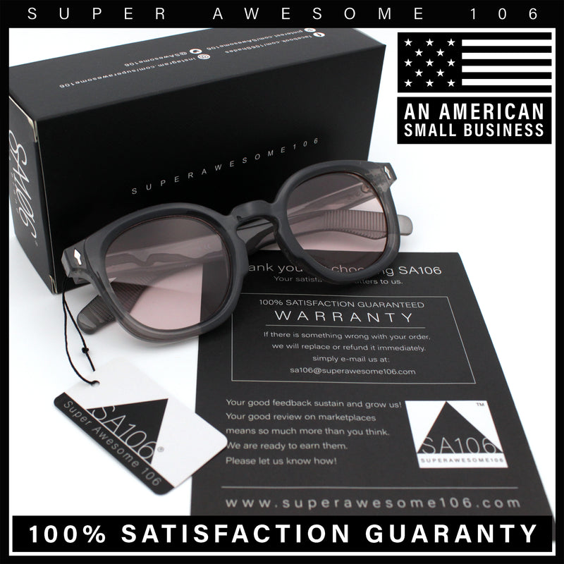 Vintage Style Iconic Keyhole Horn Rim Plastic Round Hipster Sunglasses
