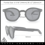 Vintage Style Iconic Keyhole Horn Rim Plastic Round Hipster Sunglasses