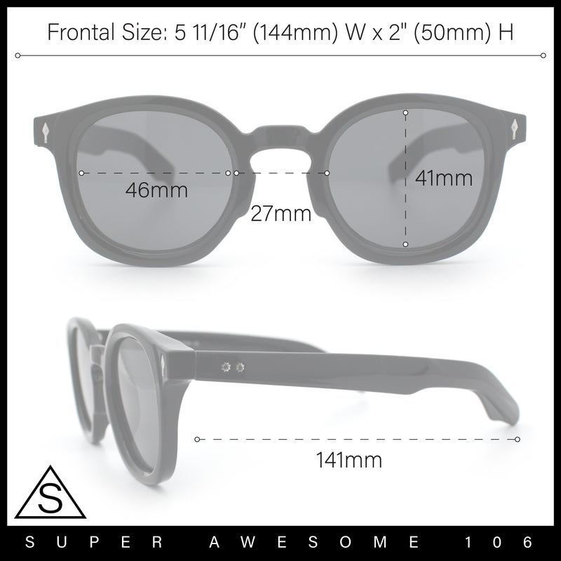 Vintage Style Iconic Keyhole Horn Rim Plastic Round Hipster Sunglasses