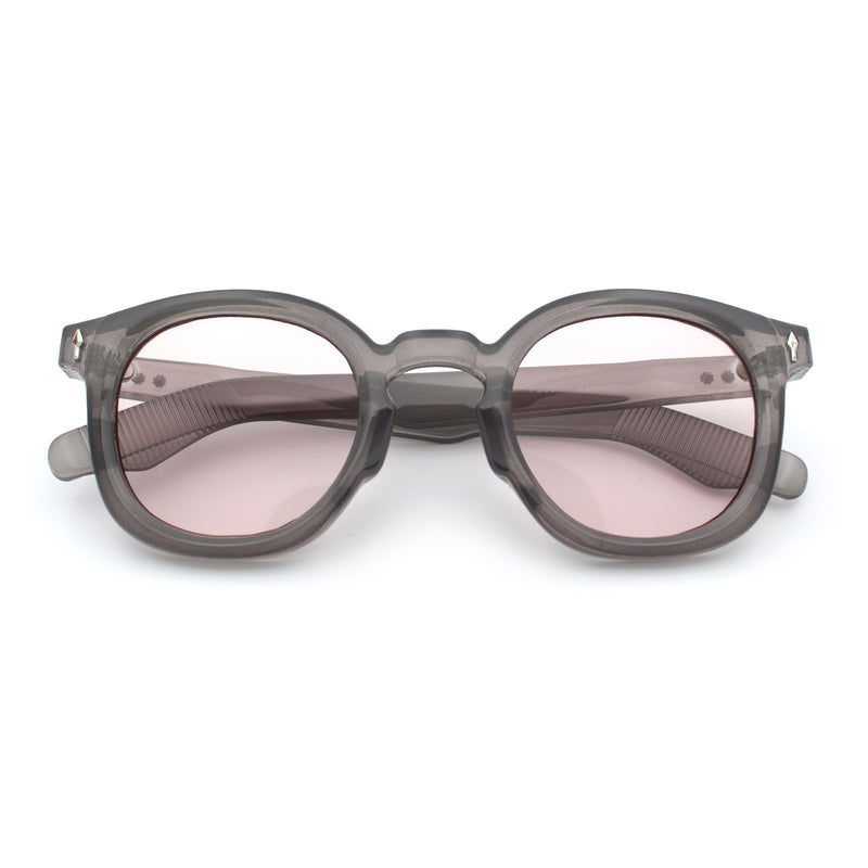 Vintage Style Iconic Keyhole Horn Rim Plastic Round Hipster Sunglasses