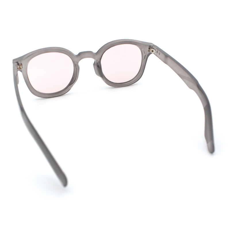 Vintage Style Iconic Keyhole Horn Rim Plastic Round Hipster Sunglasses