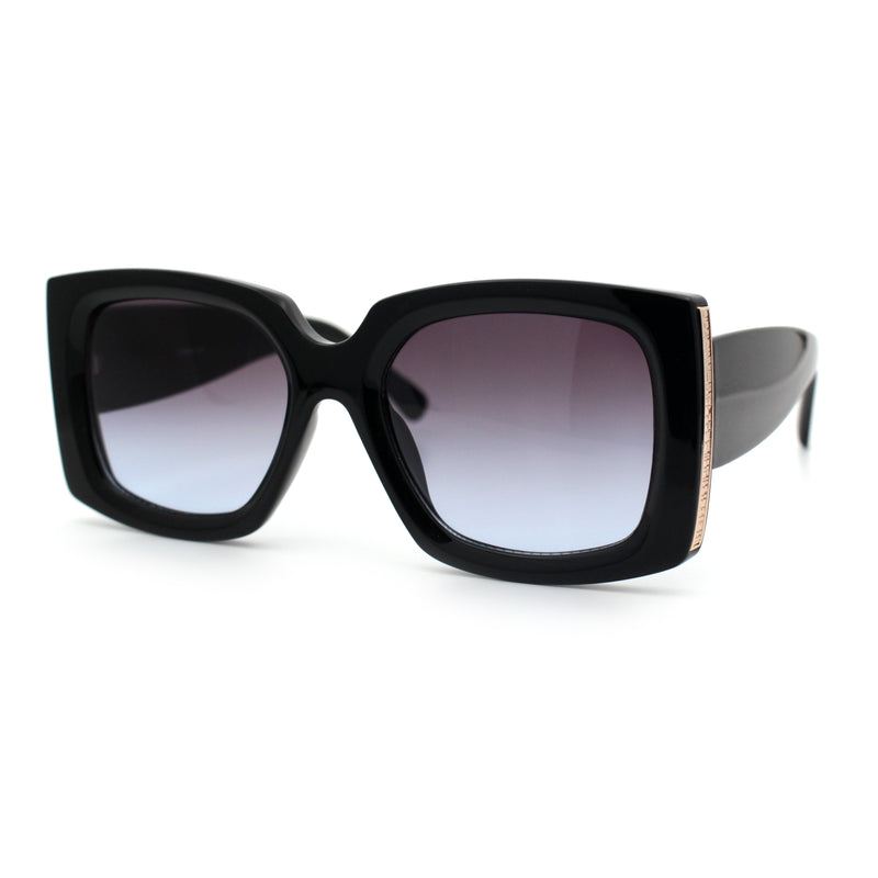Womens Classy Thick Plastic Square Rectangle Butterfly Designer Sunglasses