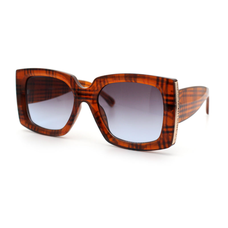 Womens Classy Thick Plastic Square Rectangle Butterfly Designer Sunglasses