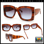 Womens Classy Thick Plastic Square Rectangle Butterfly Designer Sunglasses